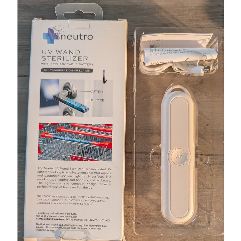 Merkury Neutro UV Wand Sterilizer Portable Rechargeable Multi-Surface - Picture 2 of 5